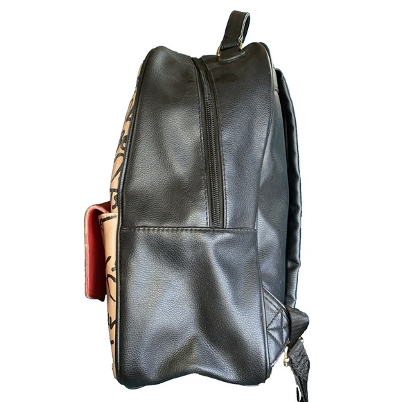 Luv Betsey Betsey Johnson Mini Backpack Tan Red Black Hearts Y2K - Picture 3 of 7